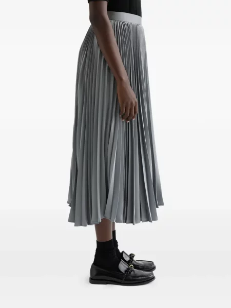 Fusta plisata Jil Sander plisată gri