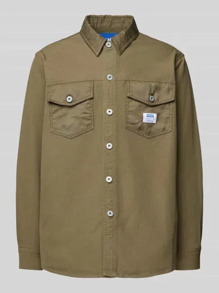 Koszula casualowa o kroju regular fit z z patką na piersi model ‘Ebrido’ Hugo Blue