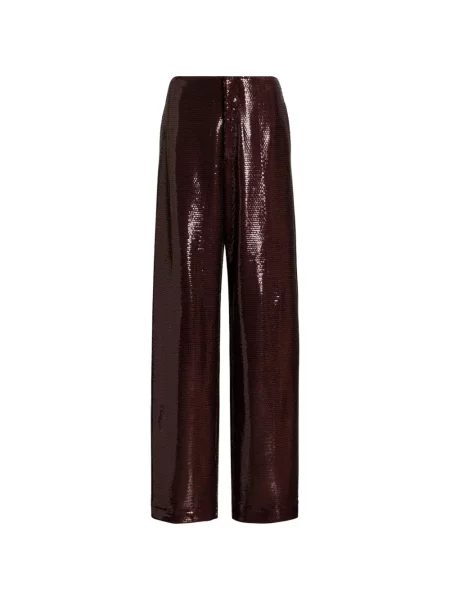 Pantaloni Alberta Ferretti cu paiete maro