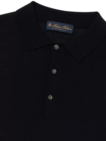 Tricou polo Brooks Brothers de lână albastru