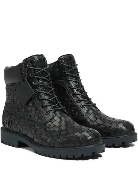 Botine Timberland cu șireturi din dantelă verde