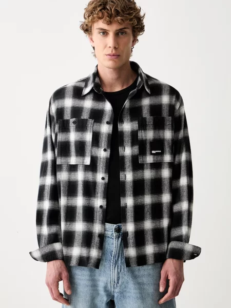 Karl Lagerfeld Jeans cămașă pentru bărbați din negru