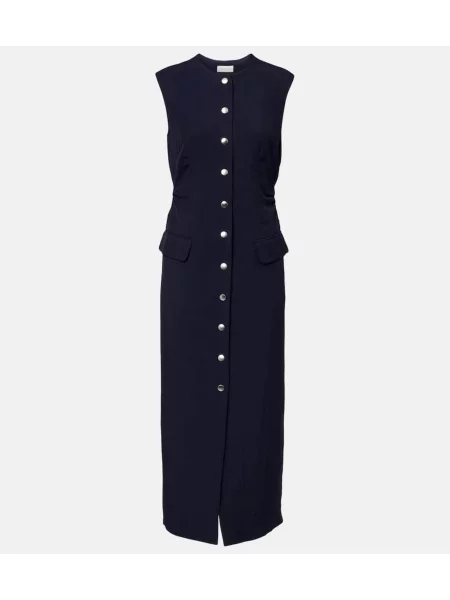 Obleka midi obleka Dries Van Noten nad koleni modra