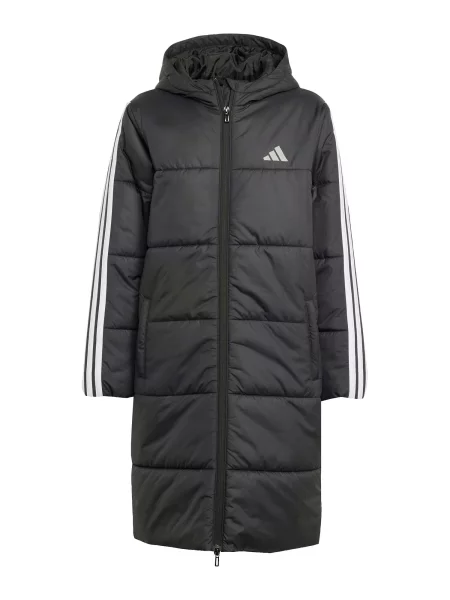 ADIDAS SPORTSWEAR Geacă sport LONG negru alb