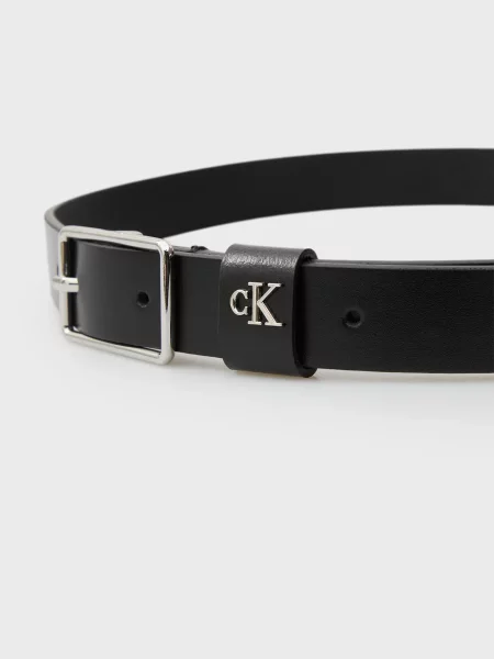 Кожаный ремень Calvin Klein черный