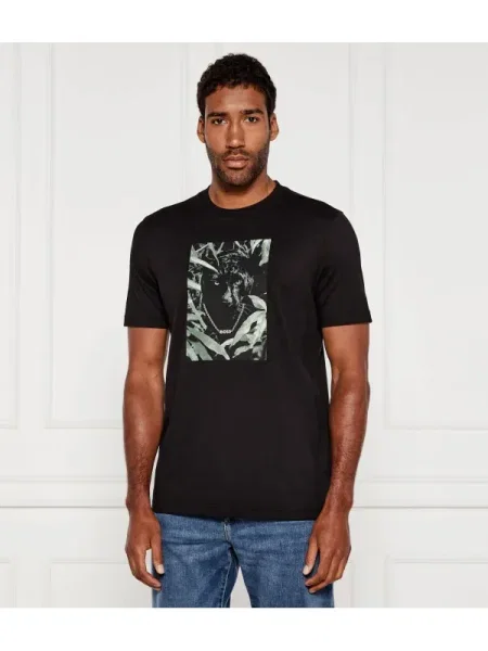 BOSS ORANGE Tricou Te_Animali negru