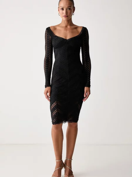Charo Ruiz Ibiza rochie din dantelă Kaly negru