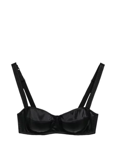 Sutien balconette Dolce & Gabbana din satin negru