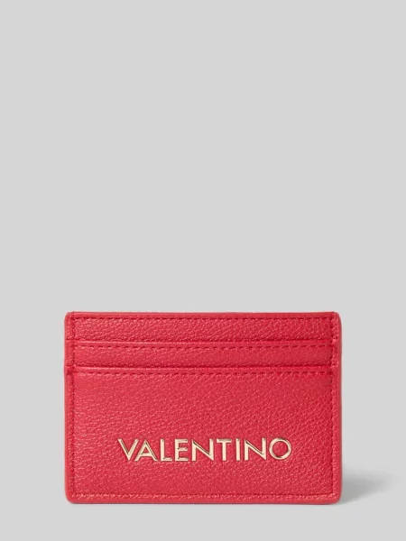 Etui na karty z detalem z logo model RYTA RE' Valentino Bags czerwony