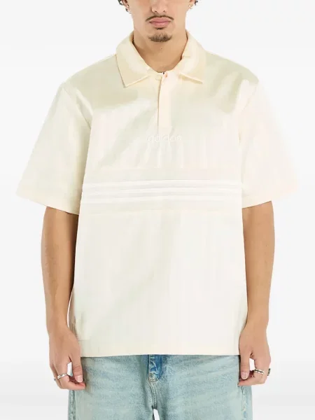 Běžecké pruhované prošívané tričko Adidas oranžové