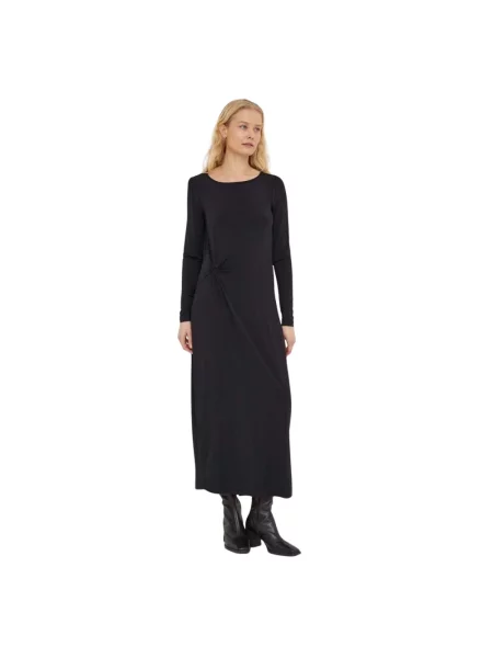 Bruuns Bazaar sukienka maxi dopasowana czarny
