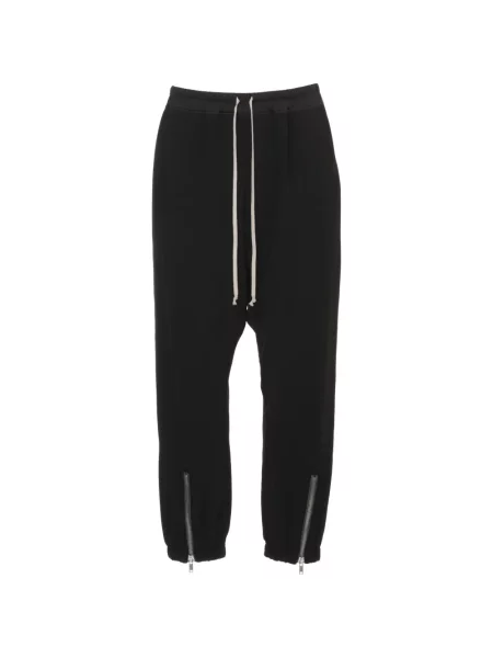 Pantaloni Rick Owens alergare cu cordon negru