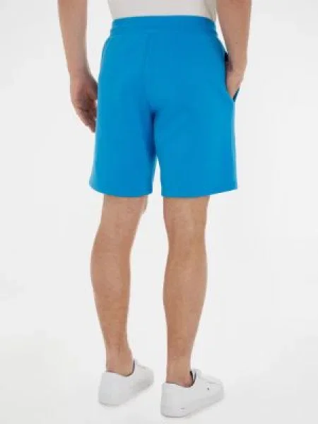 Tommy Hilfiger Pantaloni Scurți HILFIGER CURVE LOGO SWEATSHORT albastru