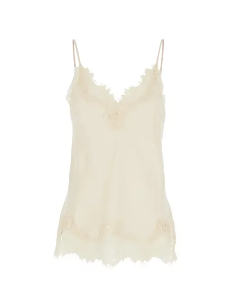 Top Gold Hawk z dekoltem w serek koronkowy złoty