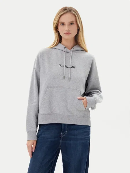 Guess Jeans Суитшърт Oversize сив