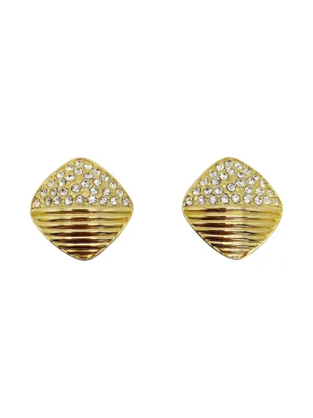 Cercei Jennifer Gibson Jewellery de cristal auriu