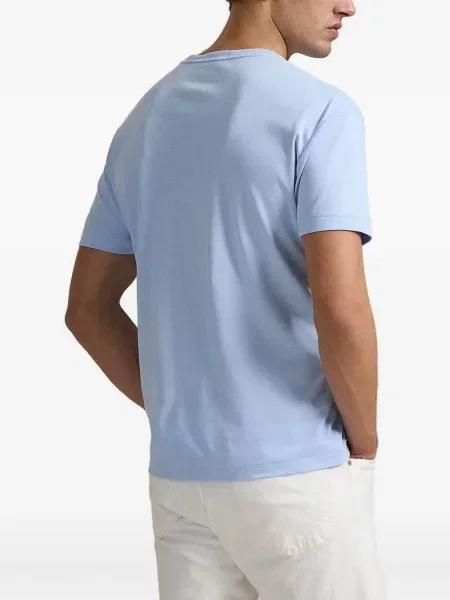 Жакардова поло тениска Polo Ralph Lauren бродирана с връзки оранжево