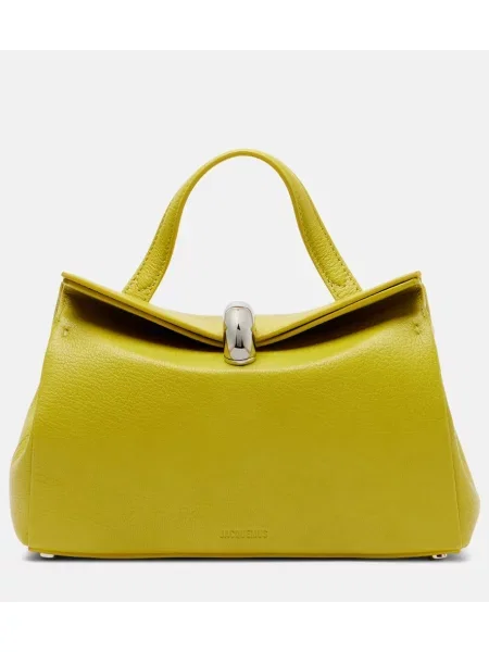 Geanta de piele Jacquemus din piele verde