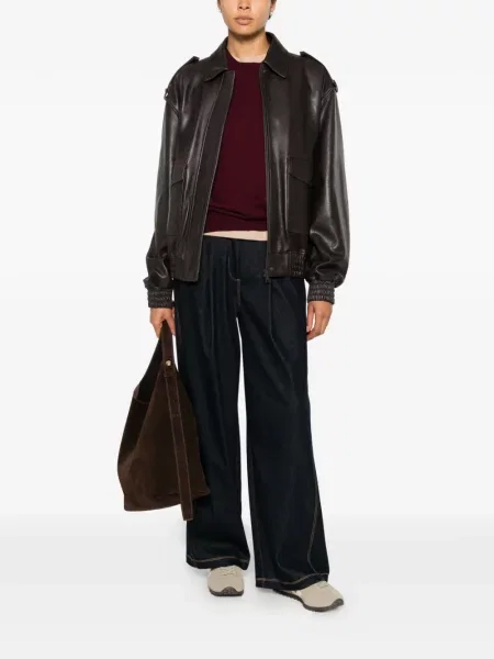 Pulover Weekend Max Mara cu decolteu rotund roșu