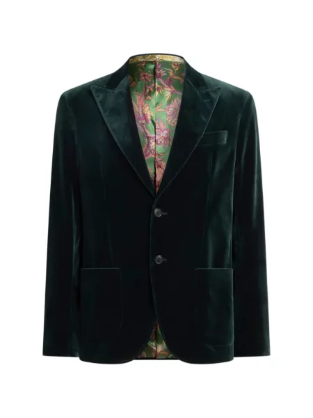 Geacă Etro de catifea verde