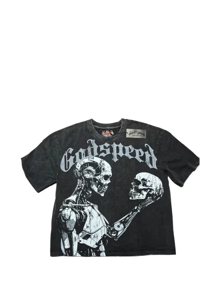 Tricou Godspeed cu imagine negru