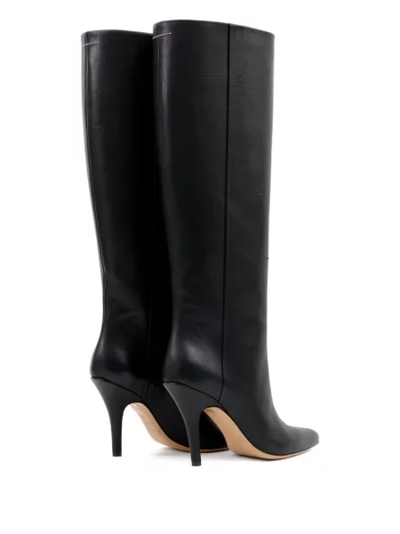 Cizme Mm6 Maison Margiela din piele negru