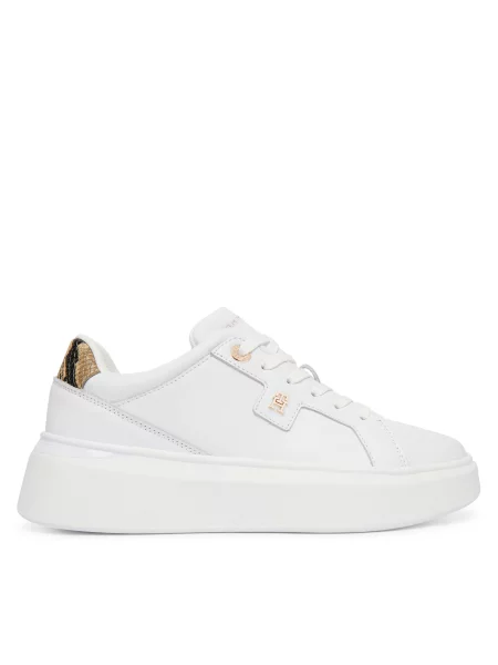 Tenisice Tommy Hilfiger Chic Platform Snake bijela
