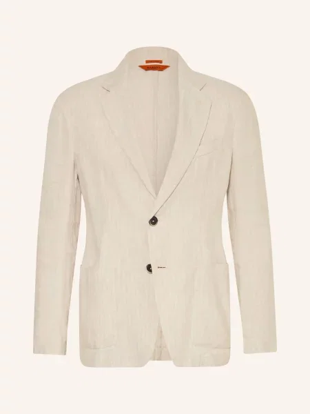 Barena Venezia Marynarka Giacca Borgo Slim Fit Z Lnem weiss