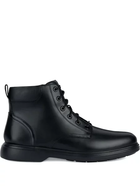 Botine Geox cu șireturi din piele negru