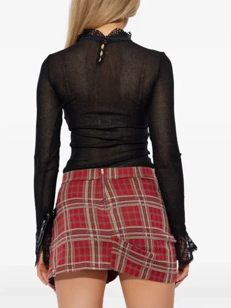 Top Isabel Marant din dantelă negru