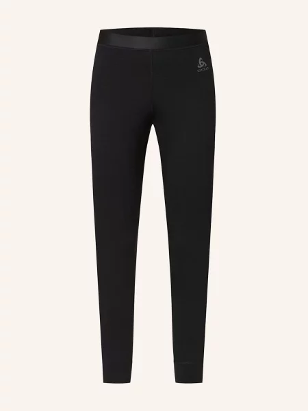 Termoaktivní kalhoty ODLO Merino Bl Bottom Long black černé