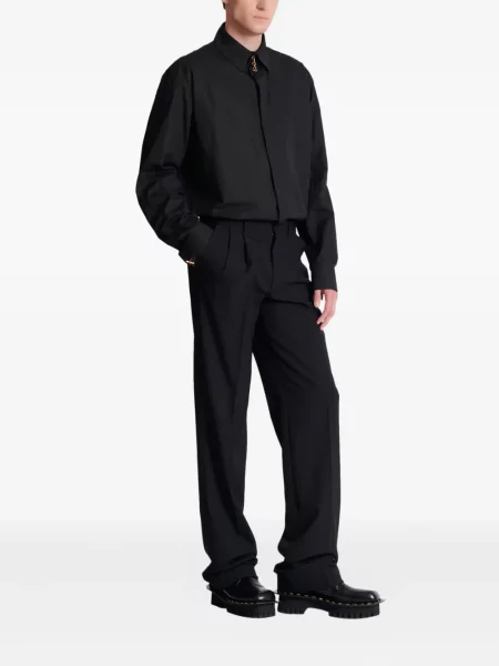 Pantaloni Balmain de lână negru