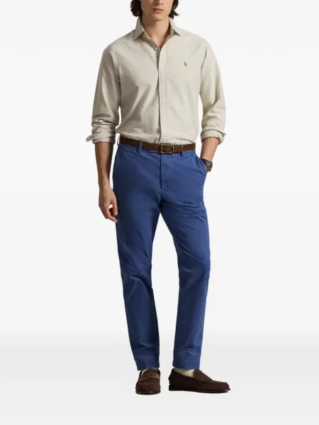 Czapka z daszkiem Polo Ralph Lauren w kratkę z twillu biznesowa niebieska