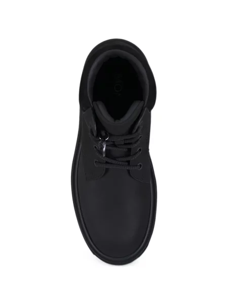 Botine Moncler din piele de căprioară chunky negru
