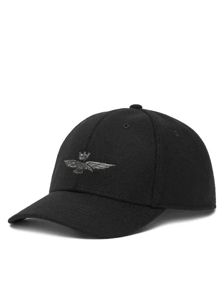 Бейзболна шапка с вълна Aeronautica Militare черно