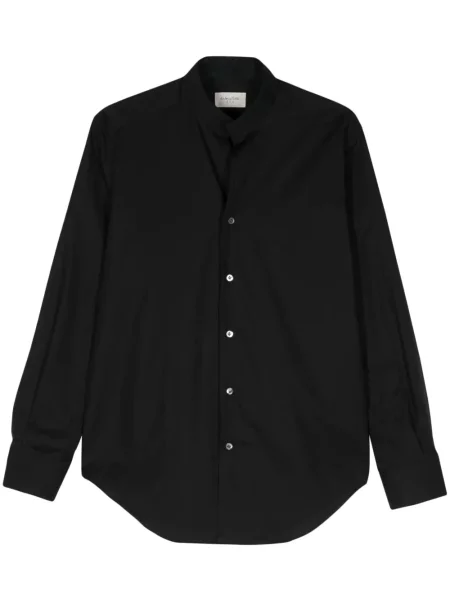 Cămașă Tintoria Mattei din poplin lungă negru