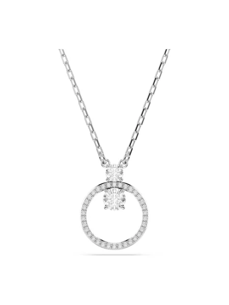 Swarovski Akcesoria Kobieta Szary ONE SIZE Constella Naszyjnik z Wisiorkiem Unisex Rodowany biały