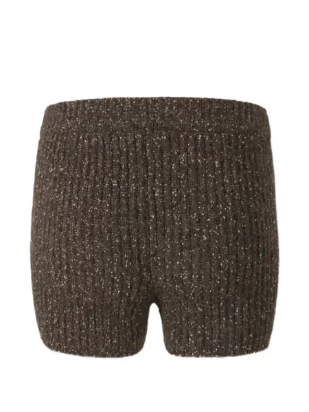 Pantaloni scurți Ely Ely tricotate maro