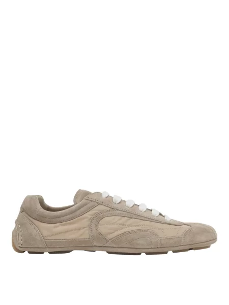 Sneakersy Prada skórzane brązowe