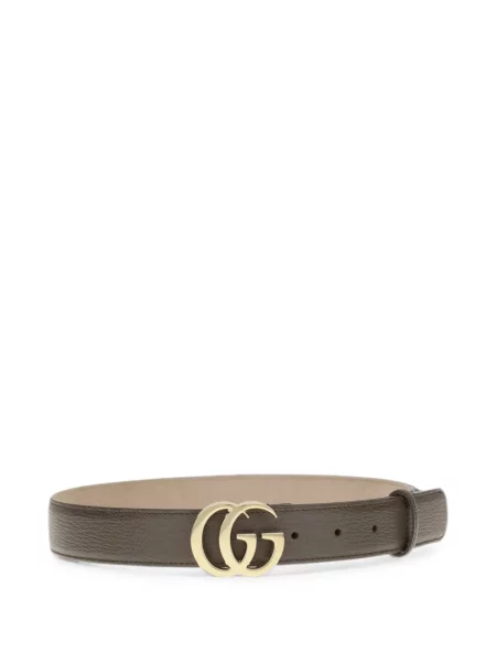 Cu centură curea Gucci din piele maro