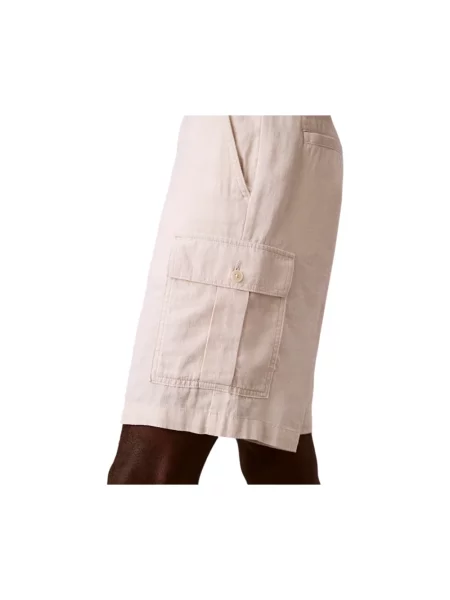 Calvin Klein Jeans szorty cargo z lnem białe