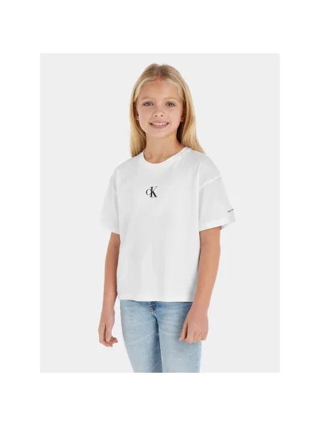 Calvin Klein Jeans Póló Boxy Fit fehér