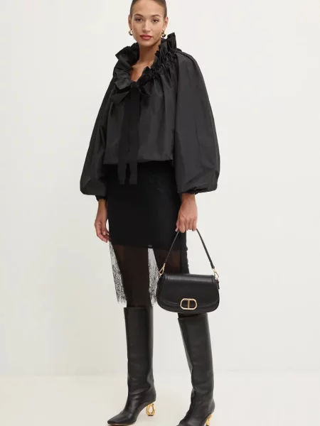 Patou bluzka gładka czarny