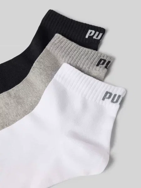 Skarpety z mieszanki bawełny w zestaw 3 szt. model QUARTER' Puma białe
