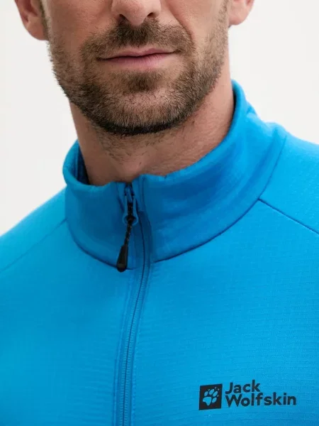 Спортивна кофта Jack Wolfskin Kolbenberg однотонна сірий