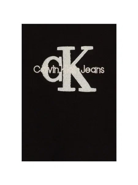 Gyerek denim ruha Calvin Klein Jeans fekete