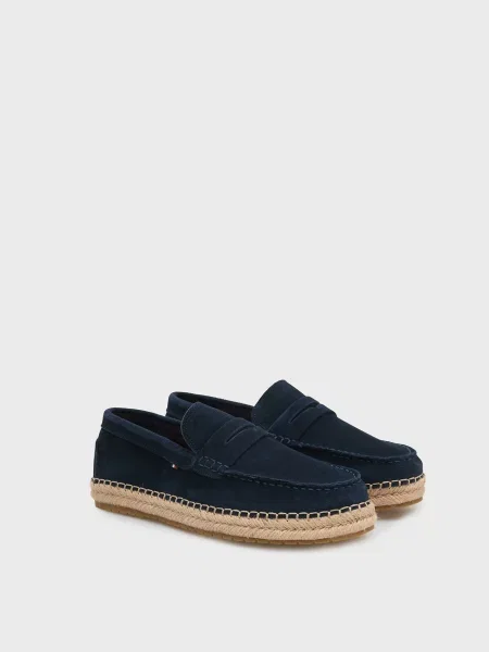 Замшевые лоферы Tommy Hilfiger синие