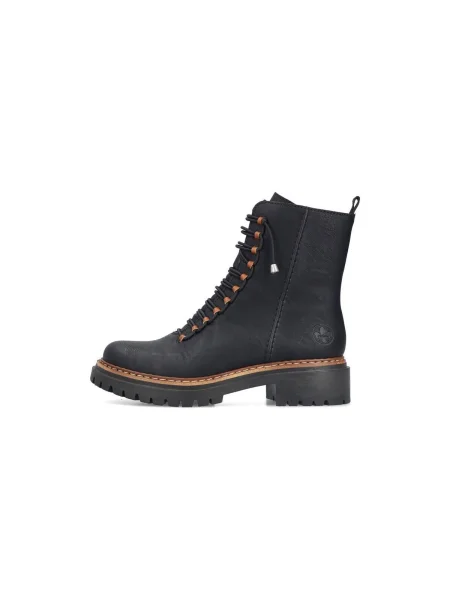 Botine Rieker cu șireturi negru