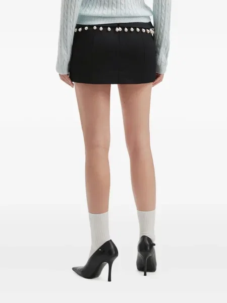 Mini suknja Kimhekim sa perlicama crna