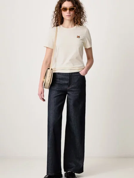Maison Kitsuné Fox Head tricou din pentru femei